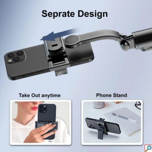 Awei Πτυσσόμενο Μαύρο Selfie Stick 2 σε 1 και Τρίποδο με Ασύρματο Χειριστήριο 