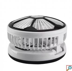 Μίνι Επιτραπέζιο Αναδιπλούμενο Ανεμιστηράκι σε Σχήμα Μπάλας Ποδοσφαίρου – Folding Fan Λευκό Μαύρο