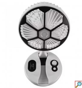 Μίνι Επιτραπέζιο Αναδιπλούμενο Ανεμιστηράκι σε Σχήμα Μπάλας Ποδοσφαίρου – Folding Fan Λευκό Μαύρο