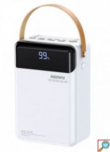 Πυρίμαχο Powerbank 60000mAh με Θύρα USB-A και Θύρα USB-C με Οθόνη και Τεχνολογία Quick Charge 3.0 Remax Λευκό