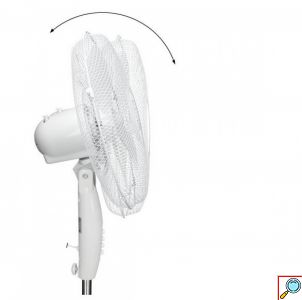 Περιστρεφόμενος Ανεμιστήρας Ορθοστάτης 45W Λευκός 
