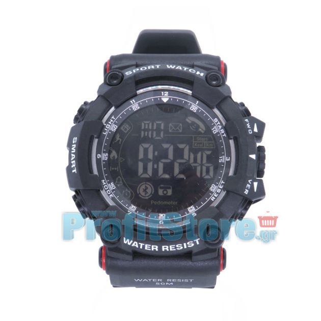 Αδιάβροχο Sport Smartwatch LCD Ρολόι Bluetooth Activity Tracker με Βηματομετρητή, Θερμιδομετρητή, Ειδοποιήσεις Κινητού & Εφαρμογή App