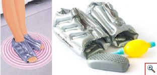 Φουσκωτά Καλύμματα Ποδιών με Μασάζ Δόνησης