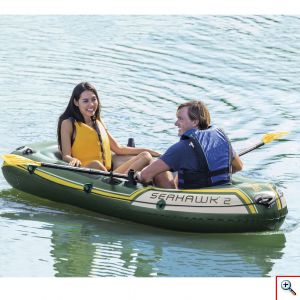Intex® Φουσκωτή Βάρκα Seahawk 2 SET με Κουπιά και Τρόμπα