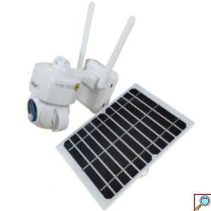 ANDOWL Ασύρματη Αδιάβροχη 4G+5G Ηλιακή Κάμερα 4K με Αισθητήρα και Κάμερα Παρακολούθησης,Νυχτερινή Όραση και Μικρόφωνο 