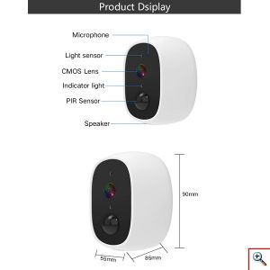 Mini Ηλιακή Αδιάβροχη Ασύρματη IP WiFi Κάμερα Full HD 1080p με Ηλιακό Πάνελ με Φακό 3.6mm Hebeiros