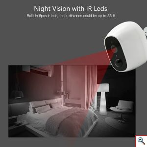 Mini Ηλιακή Αδιάβροχη Ασύρματη IP WiFi Κάμερα Full HD 1080p με Ηλιακό Πάνελ με Φακό 3.6mm Hebeiros