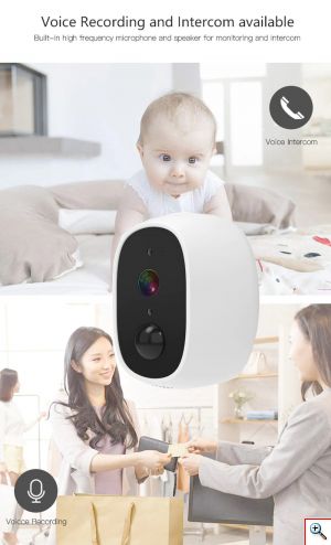 Mini Ηλιακή Αδιάβροχη Ασύρματη IP WiFi Κάμερα Full HD 1080p με Ηλιακό Πάνελ με Φακό 3.6mm Hebeiros