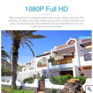 Αδιάβροχη Κάμερα Ασφαλείας WIFI με Συναγερμό & LED Προβολέα Ασύρματη IP FHD 1080p Εξωτερικού χώρου με Νυχτερινή Λήψη, Tracking Αισθητήρα Κίνησης, Ειδοποίησεις στο App, Mic +Ηχείο (Θυροτηλεόραση - Pet Monitor - Ενδοεπικοινωνία Μωρού