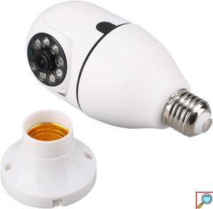 IP Κάμερα Παρακολούθησης - Ασφαλείας 1080p E27 με WiFi Εσωτερικού Χώρου με Νυχτερινή Λήψη 360 Μοίρες - Αμφίδρομη Επικοινωνία & Micro SD Θύρα.