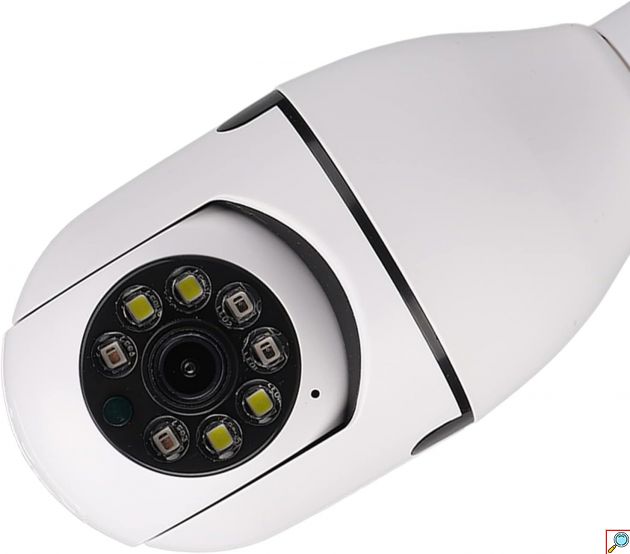 IP Κάμερα Παρακολούθησης - Ασφαλείας 1080p E27 με WiFi Εσωτερικού Χώρου με Νυχτερινή Λήψη 360 Μοίρες - Αμφίδρομη Επικοινωνία & Micro SD Θύρα.