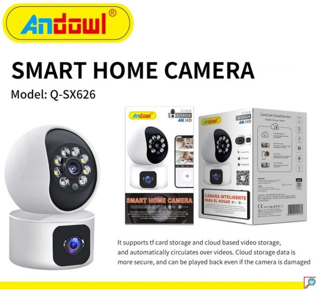 IP Κάμερα Wi-Fi Full HD+ 3MP με Ανίχνευση Κίνησης & Νυχτερινή Όραση - Andowl