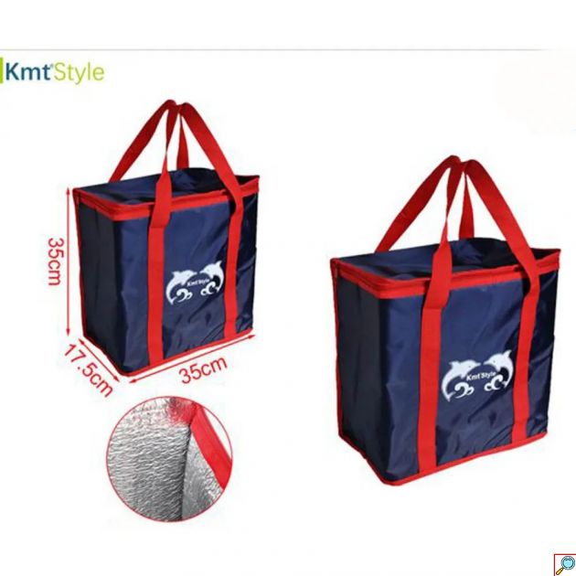 Ισοθερμική Τσάντα Ώμου 20Lt 35×17.5x35cm - Κόκκινο/Μπλε