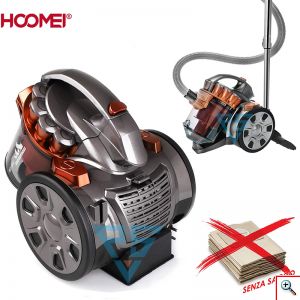 Ισχυρή Ηλεκτρική Σκούπα Hoomei Χωρίς Σακούλα, Με Κάδο 1.8lt, 700W, Τηλεσκοπικό Κοντάρι, 2 Ακροφύσια, HM-2178