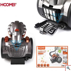 Ισχυρή Ηλεκτρική Σκούπα Hoomei Χωρίς Σακούλα, Με Κάδο 1.8lt, 700W, Τηλεσκοπικό Κοντάρι, 2 Ακροφύσια, HM-2178