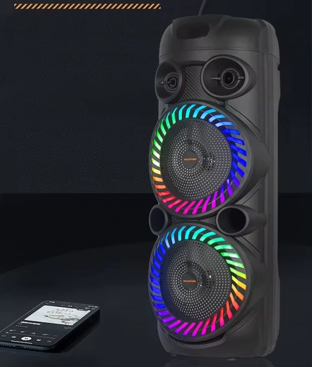 Ηχείο 120 Watt με Σύστημα Καραόκε, Ασύρματο Μικρόφωνο, FM, AUX, Bluetooth, Φωτισμό LED και Τηλεχειριστήριο - ARRANGO