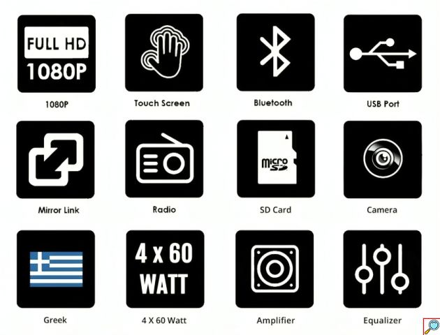 Ηχοσύστημα Multimedia Αυτοκινήτου 1 DIN με Οθόνη Αφής 7 Ιντσών - GPS, Bluetooth, FM, AUX - MINGYUAN