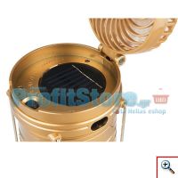 Επαναφορτιζόμενο Πτυσσόμενο Ηλιακό Φανάρι & Φακός με Ανεμιστήρα Camping Led 1W+6LED & PowerBank JD-1799A