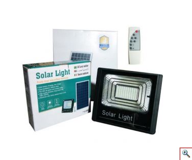Αδιάβροχος Ηλιακός Προβολέας 25W με Φωτοβολταϊκό Πάνελ, Τηλεκοντρόλ και Χρονοδιακόπτη - Solar Panel