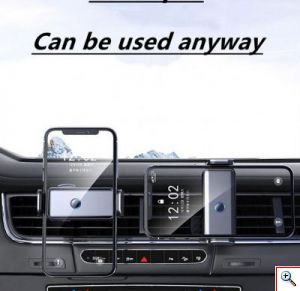 Μεταλλική Ηλεκτρική Βάση Στήριξης Κινητού με Αισθητήρα, Αεραγωγού -Tαμπλώ Αυτοκινήτου JK-660