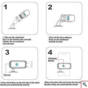 Μεταλλική Ηλεκτρική Βάση Στήριξης Κινητού με Αισθητήρα, Αεραγωγού -Tαμπλώ Αυτοκινήτου JK-660
