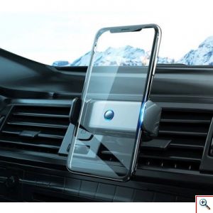 Μεταλλική Ηλεκτρική Βάση Στήριξης Κινητού με Αισθητήρα, Αεραγωγού -Tαμπλώ Αυτοκινήτου JK-660