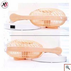 Μίνι Φορητός Επαναφορτιζόμενος Ανεμιστήρας Φωτιστικό LED Γραφείου - Portable Rechargeable Fan with Light