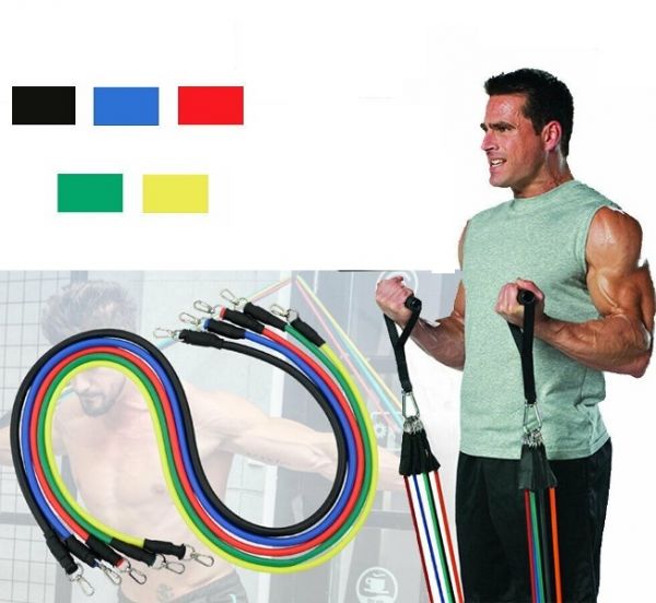 Σύστημα Εκγύμνασης Με 5 Λάστιχα Power Resistance Bands JT-003