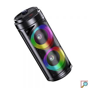 KAKUSIGA Bluetooth Party Speaker με 2×6.5” Ηχεία, RGB Lights και Karaoke Μικρόφωνο