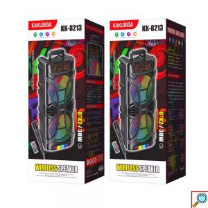 KAKUSIGA Bluetooth Speaker με Subwoofer, LED Lights και TWS – USB/TF/AUX