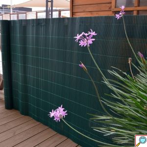 Καλαμωτή Περίφραξη PVC 150 x 500cm Πράσινη 10mm για Κήπο και Μπαλκόνι