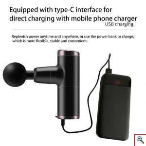 Kaload® Ηλεκτρική Συσκευή Μασάζ με 4 Κεφαλές Ρυθμιζόμενης Ταχύτητας Επαναφορτιζόμενη Fascia Gun Ροζ KH-550