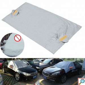 4 Εποχών Μεγάλο Προστατευτικό Κάλυμμα Παρμπρίζ & Καθρεπτών Ηλιοπροστασία & Χιονιού Αντιπαγωτικό με Αντανακλαστικές Ταινίες PEVA 2,34x1,58m