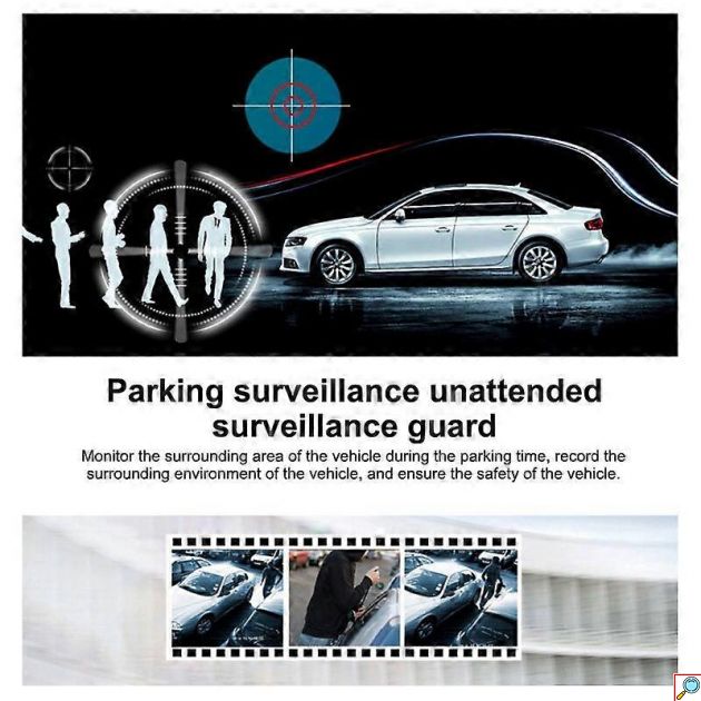 Κάμερα Αυτοκινήτου HD 1080P με Μπροστινή & Οπίσθια Λήψη, Οθόνη 4 ιντσών και Νυχτερινή Όραση