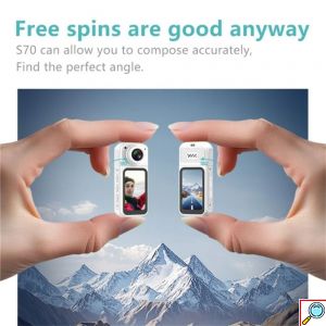Κάμερα Αντίχειρα WiFi Με Περιστρεφόμενο Φακό - Mini Action Camera 2.7K HD