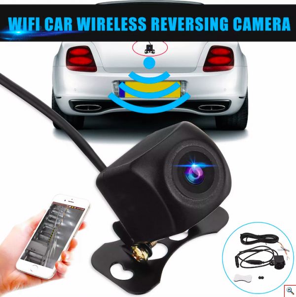 Ασύρματη WIFI Κάμερα Οπισθοπορείας Αυτοκινήτου για Σύνδεση σε Κινητό & Τάμπλετ