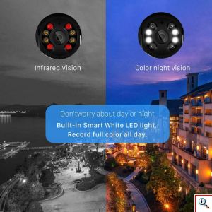 ICSee Αδιάβροχη Έξυπνη PTZ Κάμερα Ασφαλείας 1080p με WiFi - Αpp Εφαρμογή Παρακολούθησης - Νυχτερινή Λήψη & Μικρόφωνο
