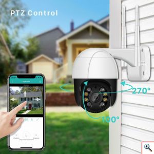 ICSee Αδιάβροχη Έξυπνη PTZ Κάμερα Ασφαλείας 1080p με WiFi - Αpp Εφαρμογή Παρακολούθησης - Νυχτερινή Λήψη & Μικρόφωνο