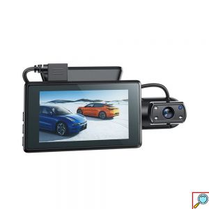 Κάμερα Wifi Αυτοκινήτου Διπλή με Καταγραφικό, Περιστρεφόμενο Φακό, Ενσωματωμένο Αισθητήρα και Νυχτερινή Λήψη Hoco Max Μαύρη