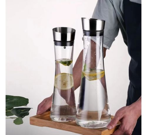 Γυάλινη Κανάτα με Μεταλλικό Καπάκι 1.2 lt