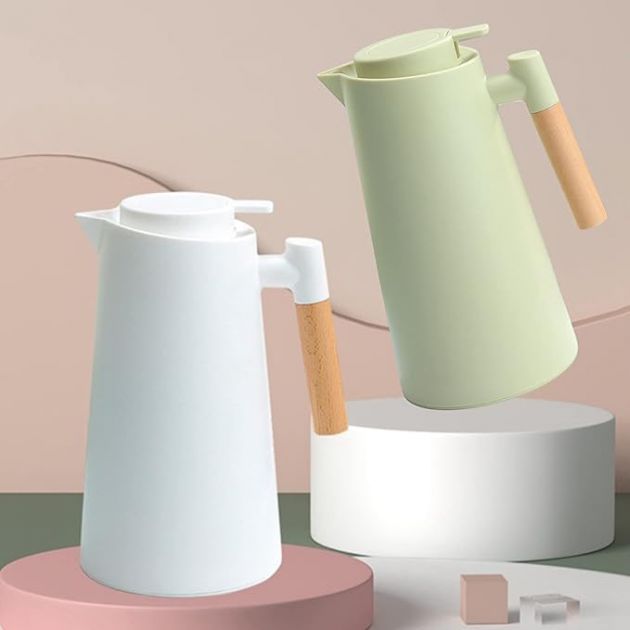 Κανάτα Σερβιρίσματος Θερμός με Λαβή Από Bamboo Χωρητικότητας 1 L