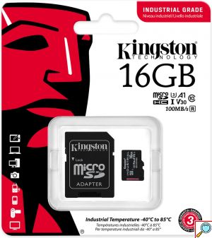 Κάρτα Μνήμης Kingston MICROSDXC 16GB CLASS 10 και Αντάπτορας SD Plus U1 80MB/s