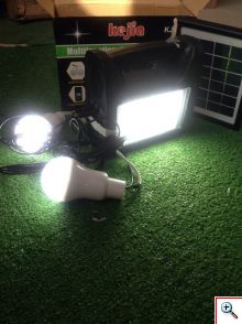 Ηλιακό Σύστημα Φωτισμού & Φόρτισης με Panel, Μπαταρία, Φακό & 2 Λάμπες 6W