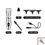 Kemei® Επαγγελματική Κουρευτική Μηχανή 5W Επαναφορτιζόμενη Ρυθμιζόμενου Μήκους Κοπής με Ενδεικτική Λυχνία Μπαταρίας KM-4009