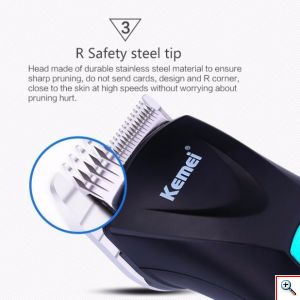 Kemei® Αδιάβροχη Επαγγελματική Κουρευτική Μηχανή 3W Επαναφορτιζόμενη KM-4003