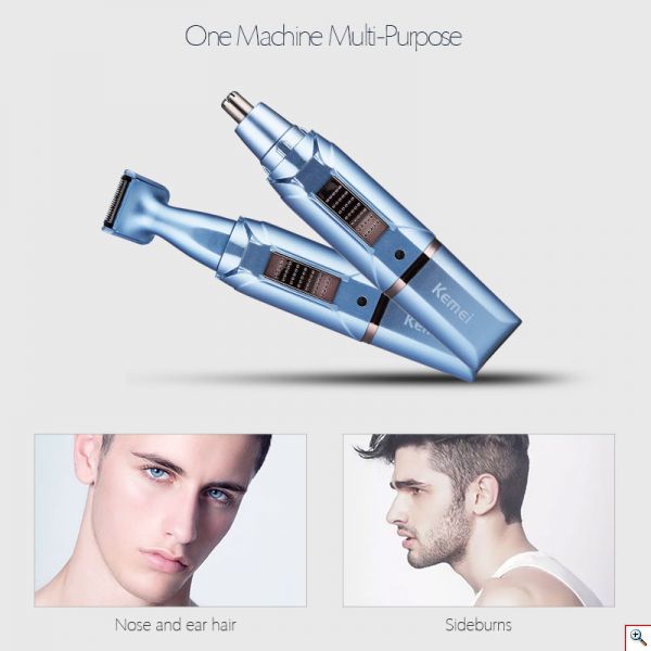 Επαναφορτιζόμενο Trimmer Αυτιών, Φρυδιών & Μύτης - Nose, Eyebrow & Ear Hair Trimmer KEMEI KM-199