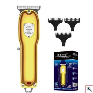Kemei® Επαγγελματική Κουρευτική Μηχανή 10W USB Επαναφορτιζόμενη Ρυθμιζόμενου Μήκους Κοπής