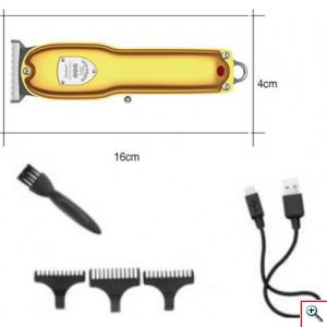 Kemei® Επαγγελματική Κουρευτική Μηχανή 10W USB Επαναφορτιζόμενη Ρυθμιζόμενου Μήκους Κοπής