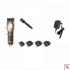 Επαγγελματική Επαναφορτιζόμενη Κουρευτική Μηχανή με 300 Λεπτά Συνεχούς Λειτουργίας και LCD Οθόνη Kemei KM-3706