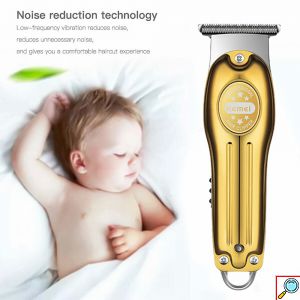 Kemei Επαγγελματική Κουρευτική Μηχανή 5W Επαναφορτιζόμενη Ρυθμιζόμενου Μήκους Κοπής σε Διάφορα Χρώματα